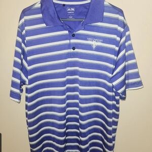 Classic Blue Striped Polo Shirt